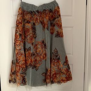 Anthropologie Midi Tulle Skirt, NWT